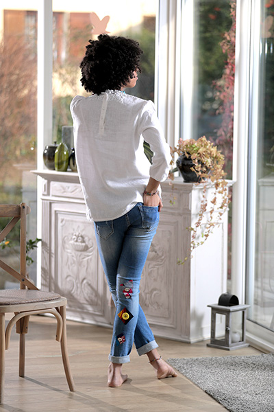 mode jean chemise fille été sexy photo Christophe Tardy photographe Lyon